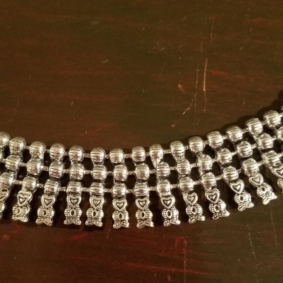 Silver emo gothic ball choker necklace - Picture 3 of 4